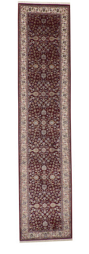 Traditional Fine Herakee Wool/Silk Hand Knotted Rug 2.8x12.1 -w20228
