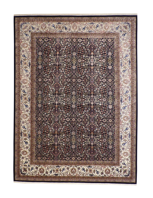 Traditional Fine Heraki Wool/silk Hand knotted Rug 9x12 - w20238