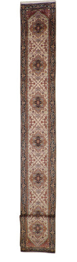 Tribal Heriz Wool Hand Knotted Rug 2.6x20.0 -w20284