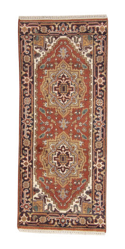 Tribal Indo Heriz Wool Hand Knotted 2.6x5.11 -w20300