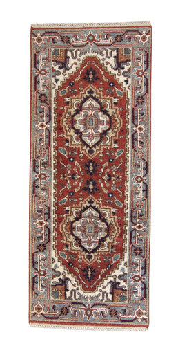 Tribal Indo Heriz Wool Hand Knotted 2.5x5.10 -w20303