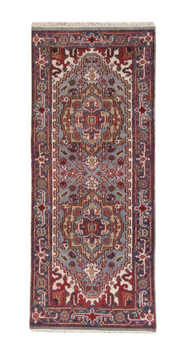 Tribal Indo Heriz Wool Hand Knotted 2.5x5.10 -w20311