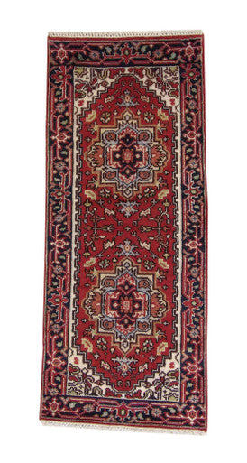 Tribal Indo Heriz Wool Hand Knotted 2.7x6.0 -w20319