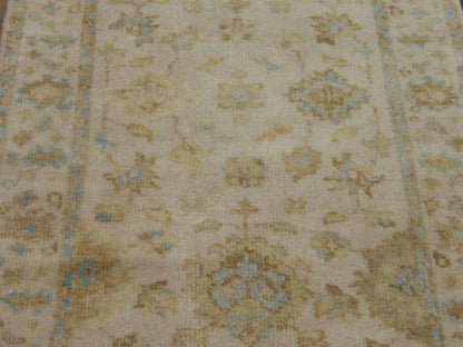 White Wash Turk Oushak 2'6" x 6'0'' Hand knotted Rug - w204