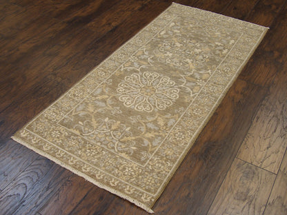 Persian Mamluk 2'6" x 6'0'' Hand knotted Rug - w205