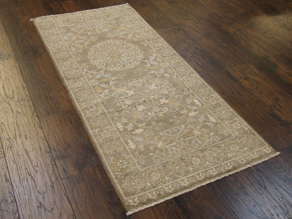 Persian Mamluk 2'6" x 6'0'' Hand knotted Rug - w205