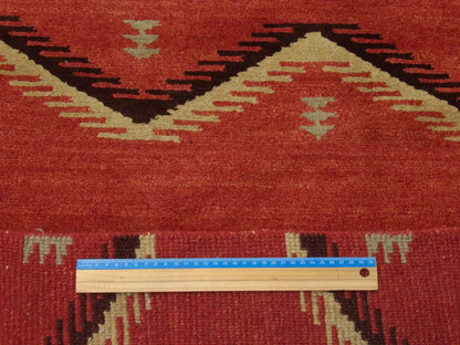 Modern Tibetan 2'6" x 6'0 Hand-knotted Rug - w207