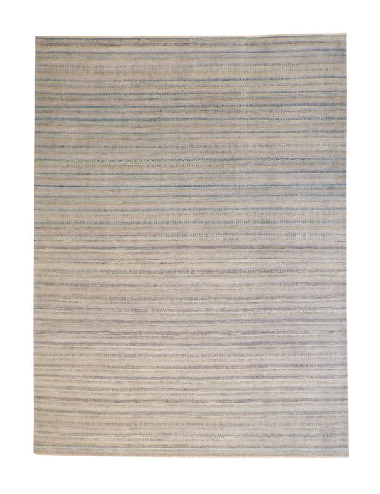Modern Grass Design Wool Hand knotted Rug 9x12 - w2089