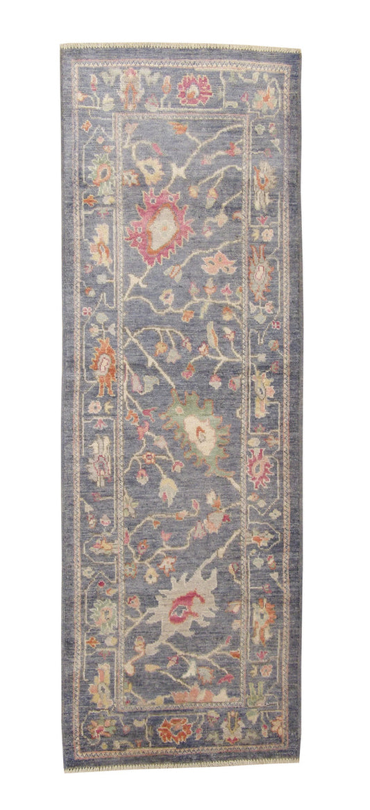 COushak Colorful Chobie Wool Hand Knotted 2.9x8.2 -w2100