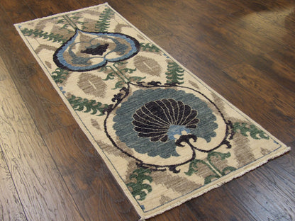 Mamluk Design 2'6" x 6'0'' Hand-knotted Rug - w212
