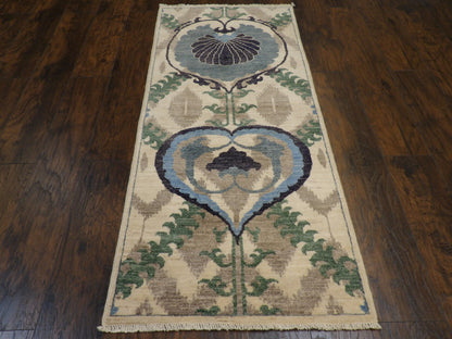 Mamluk Design 2'6" x 6'0'' Hand-knotted Rug - w212