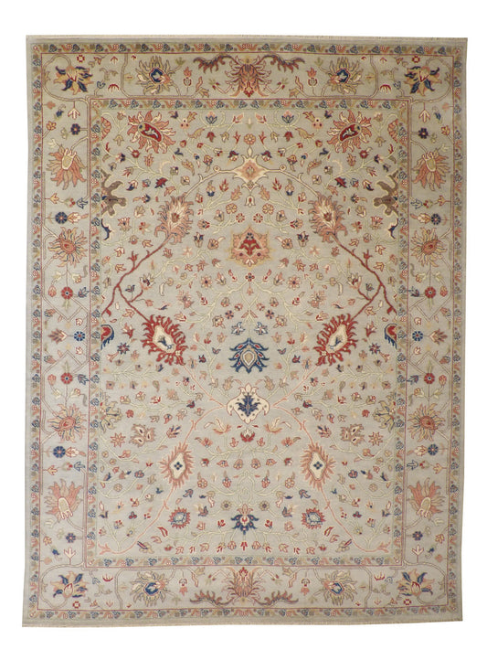 Traditional Agra Zigler Wool Hand knotted Rug 9x12 - w2144