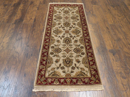 Jaipur Kashan 2'6" x 6'0'' Hand knotted Rug - w216