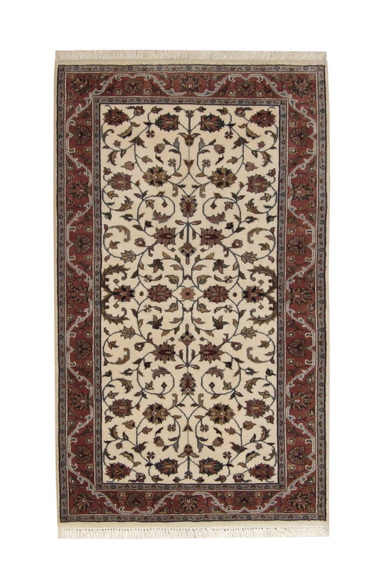 Traditional Indo Mahal Wool Hand Knotted Rug 3x5 - w2176