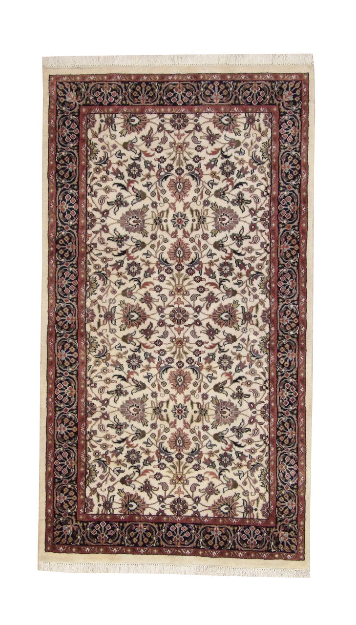 Traditional Indo Mahal Wool Hand Knotted Rug 3x5 - w2192