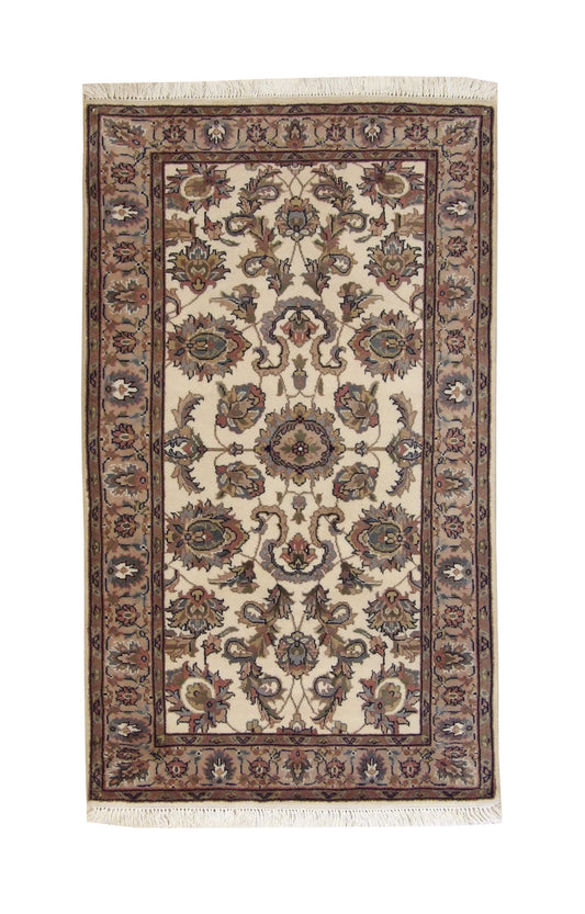 Traditional Indo Mahal Wool Hand Knotted Rug 3x5 - w2196