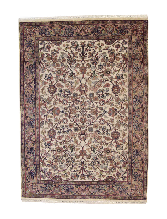 Traditional Mahal Design Wool Hand Knotted Rug 5.0X8.0 - w2207