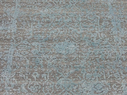 Transitional Broken Design 2'6" x 6'0" Hand knotted Rug - w222