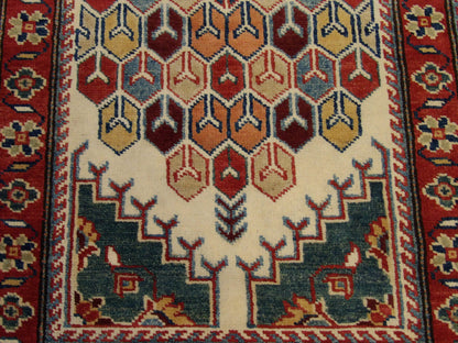 Tribal Kazak 2'6" x 6'0'' Hand knotted Rug - w225