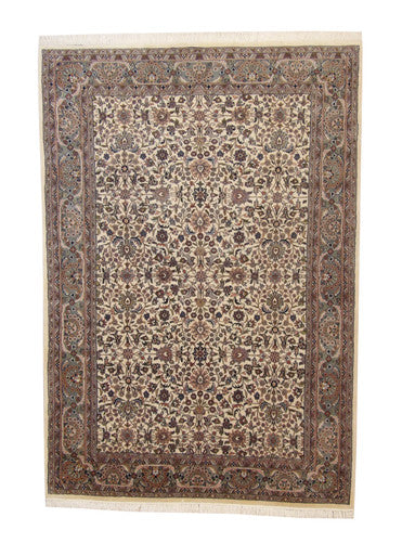 Traditional Mir Design Wool Hand Knotted Rug 5.0X8.0 - w2257