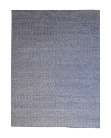 Modern Distressed Morrocan design Wool Hand knotted Rug 9x12 - w2278