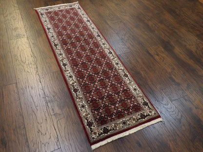 Persian Mir Herati 2'6" x 6'0'' Hand knotted Rug - w299