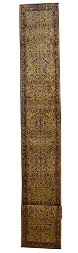 Traditional Fine Indo Farahan Wool Hand Knotted Rug 2.6x20.0 -w2291