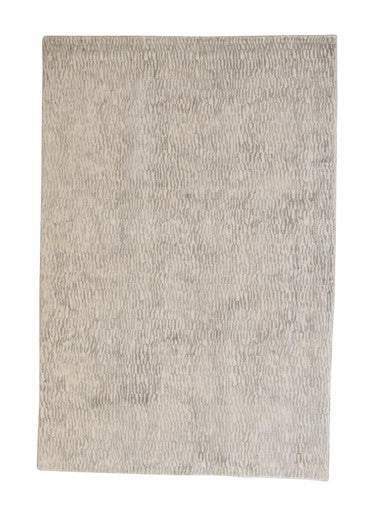 Modern Loom Abstract Viscose Hand Knotted Rug 4x6 - w2294