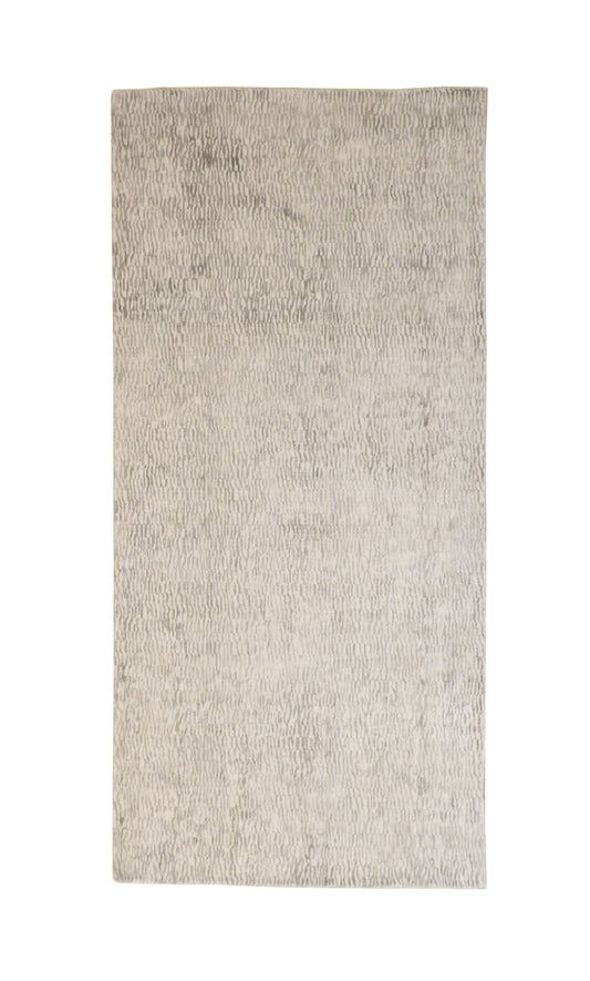 Modern Abstract Dots Design Viscose Hand loom Rug 4.0X9.0 -w2295