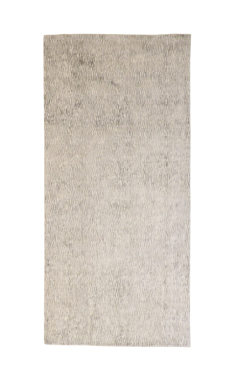 Modern Abstract Dots Design Viscose Hand loom Rug 4.0X9.0 -w2295