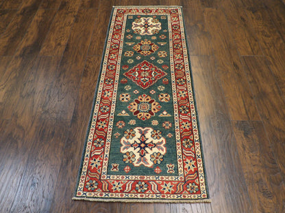 Tribal Kazak 2'6" x 6'0 Hand-knotted Rug - w231