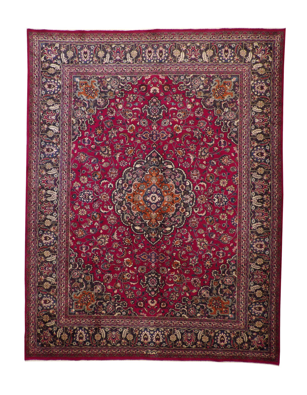 Traditional Antique Tabriz Wool Hand knotted Rug 9x12 - w2324