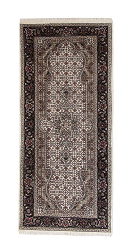 Traditional Indo Qum Wool Hand Knotted 2.7x5.10 -w2363