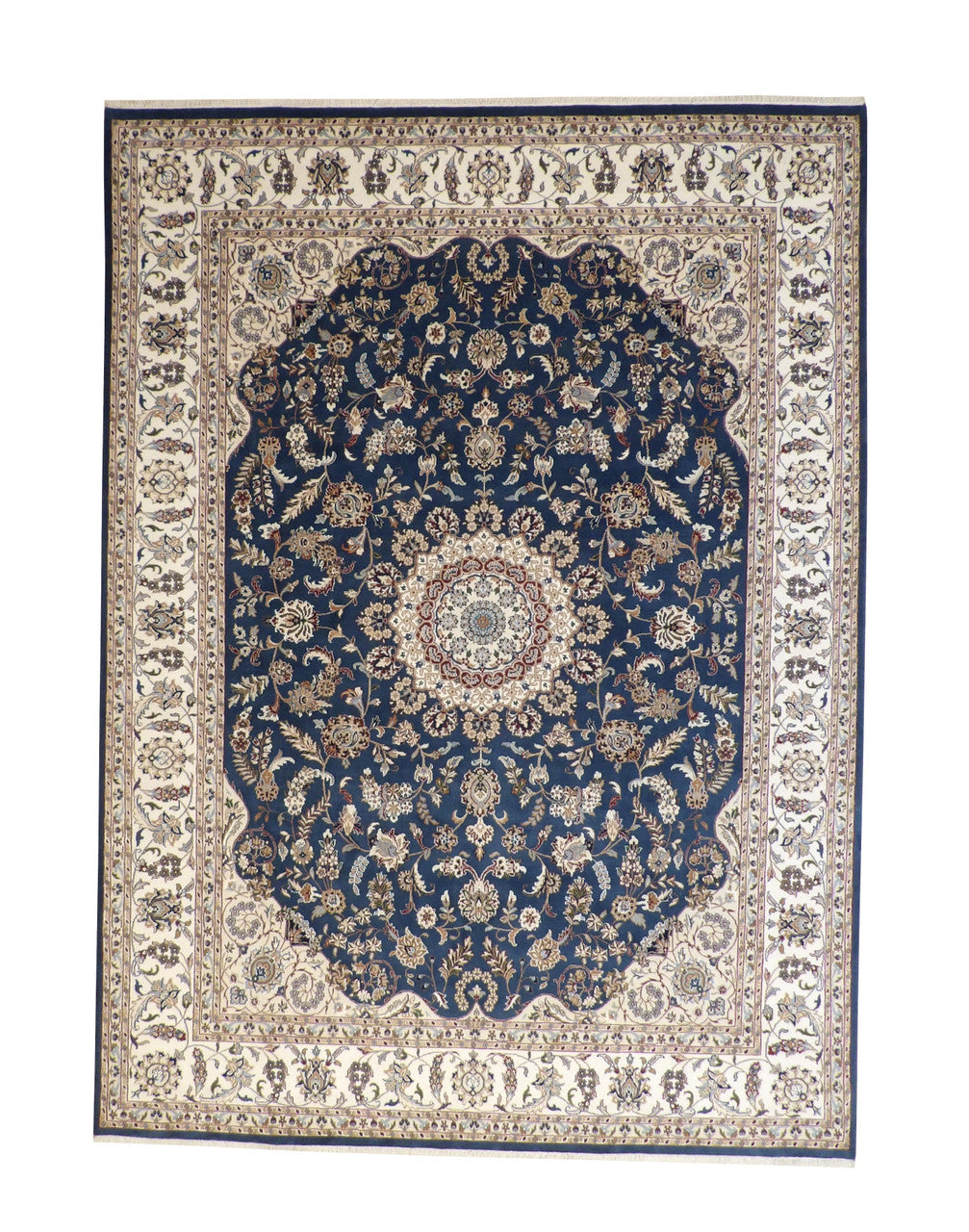 Traditional Fine Qum Wool Hand knotted Rug 9x12 - w2387