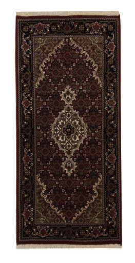 Traditional Indo Mahi Tabriz Wool Hand Knotted Rug 2x4 - w2391