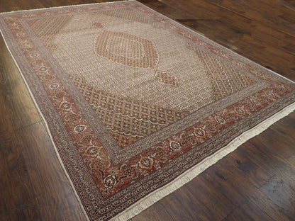 Fine Persian Fish Mahi Tabriz 9'0"x12'0" Hand-knotted Rug -w244