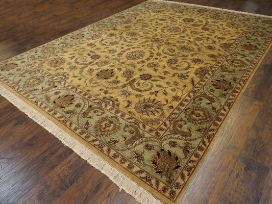 Fine Kashan Tie Dye 9'0"x12'0" Hand-knotted Rug -w245