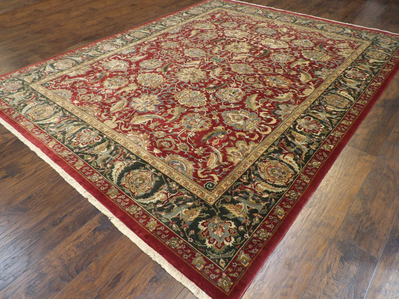 Fine Persian Kashan 9'0"x12'0" Hand-knotted Rug -w248