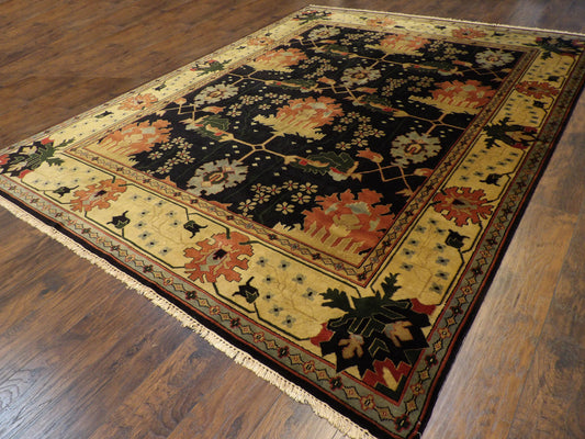 Persian Mahal Natural-dye 9'0"x12'0" Hand-knotted Rug -w257