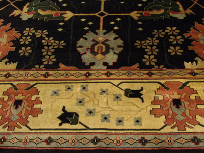 Persian Mahal Natural-dye 9'0"x12'0" Hand-knotted Rug -w257