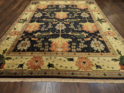 Persian Mahal Natural-dye 9'0"x12'0" Hand-knotted Rug -w257