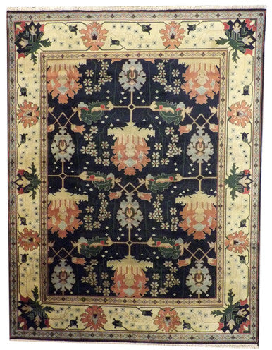 Persian Mahal Natural-dye 9'0"x12'0" Hand-knotted Rug -w257