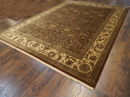 Fine Persian Mashad 9'0"x12'0" Hand-knotted Rug -w258