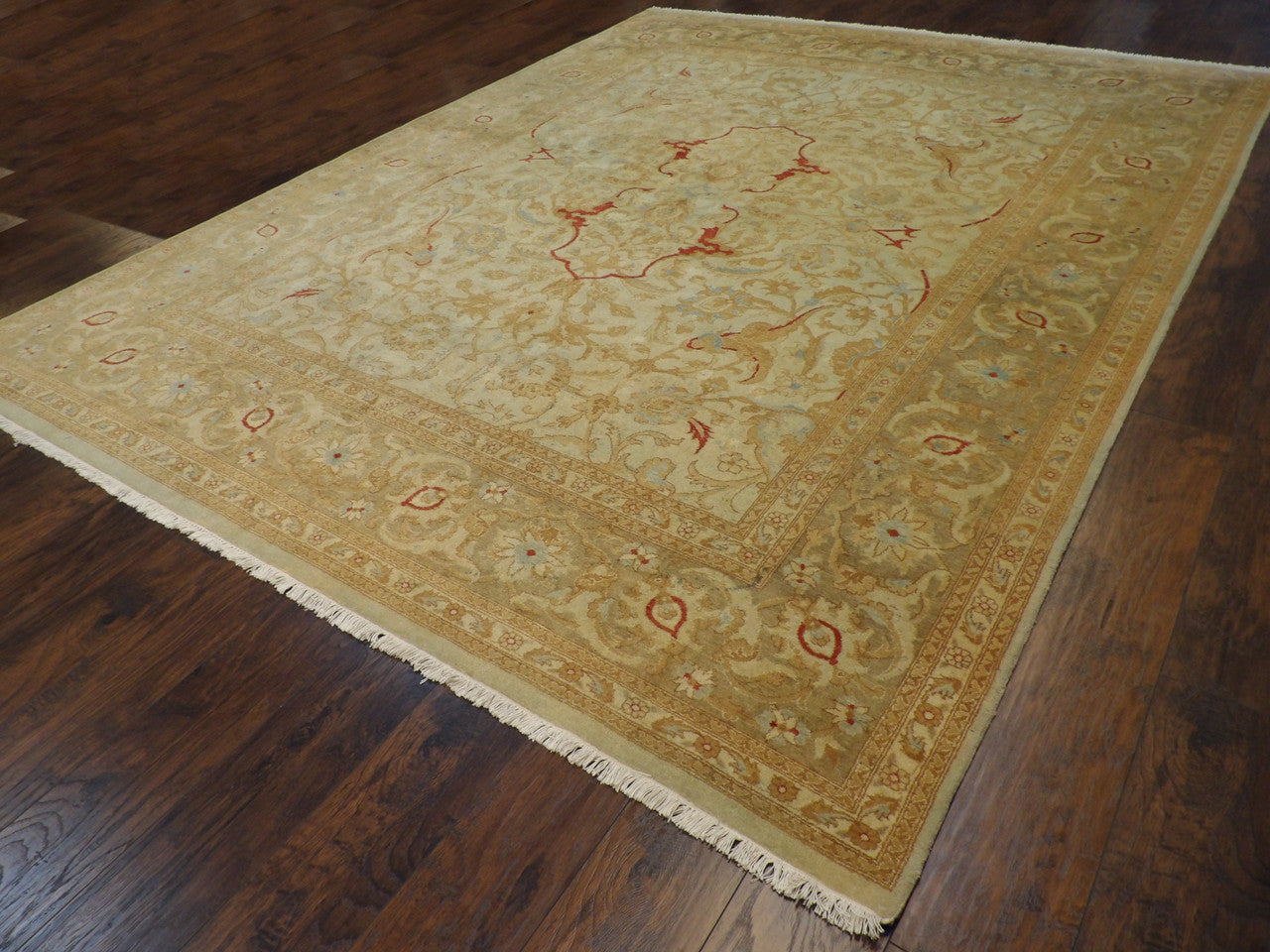 Gold 9'0" x 12'0" Fine Pak Ziegler Overdye Hand knotted Wool Rug - Sku: w260