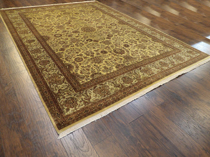 Fine Persian Kashan 9'0"x12'0" Hand-knotted Rug -w261