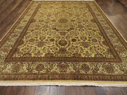 Fine Persian Kashan 9'0"x12'0" Hand-knotted Rug -w261