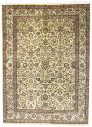 Fine Persian Kashan 9'0"x12'0" Hand-knotted Rug -w261