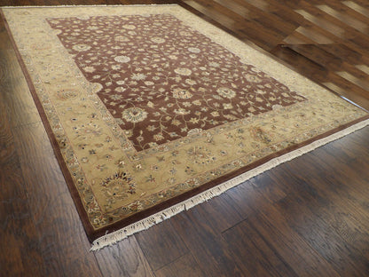 Fine Jaipur Wool/silk 9'0"x12'0" Hand-knotted Rug -w263