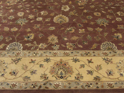 Fine Jaipur Wool/silk 9'0"x12'0" Hand-knotted Rug -w263
