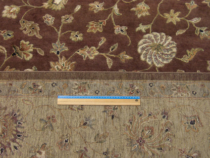 Fine Jaipur Wool/silk 9'0"x12'0" Hand-knotted Rug -w263